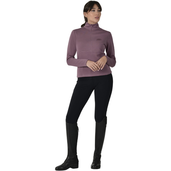 2025 Weatherbeeta Mujeres Cobre 1/2 Zip Manga Larga Capa Intermedia 1028842 - Mauve Wine